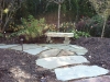 Natural stone bench and path Natural stone bench and path